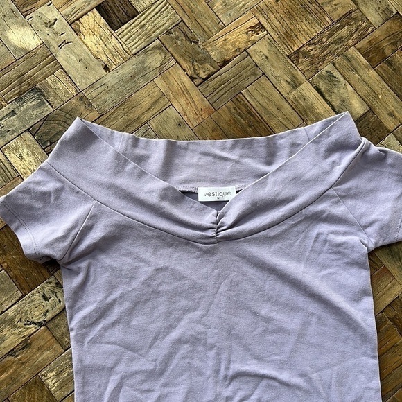 vestique Tops - Vestique Cotton Lavender Off Shoulder Top